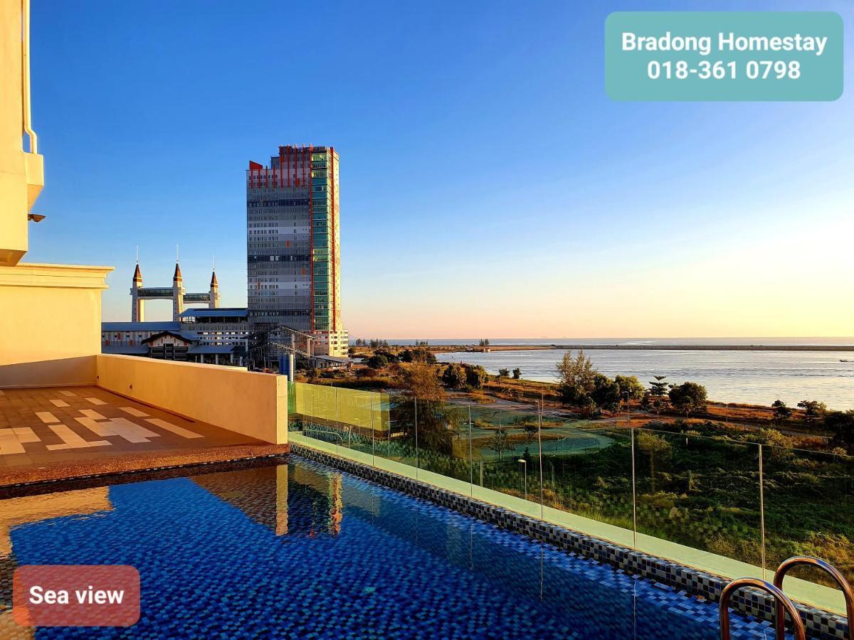 Bradong Homestay - Musllm Only, 3 Queen Bedrooms, Seaview, Infinity Pool, Gym, Near Drawbridge & Ktcc Mall Kuala Terengganu Exterior photo